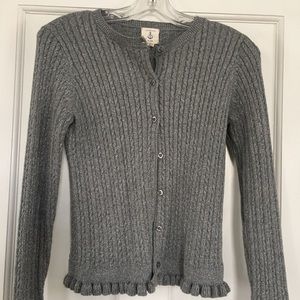 Girls sweater. Grey and silver.